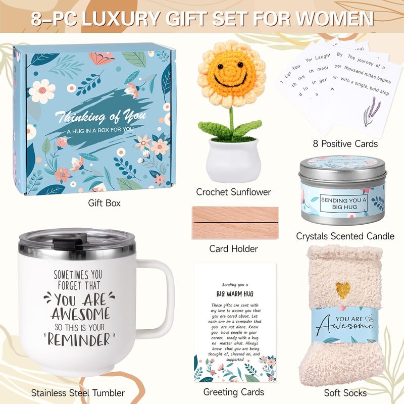 GiftPeak Get Well Gifts for Women, After Surgery Recovery Gifts, Sunflower Gifts for Women Gifts Baskets Feel Better Soon, Birthday Gift Thinking of You Care Package for Mom Her Friend Sister Wife - Image 2